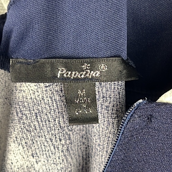 Papaya Navy Floral Print Halter Dress Sz: M - Picture 7 of 8